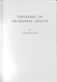 Gardner Read: Thesaurus of Orchestral Devices